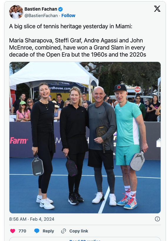 Les légendes du tennis s'affrontent sur le court de pickleball