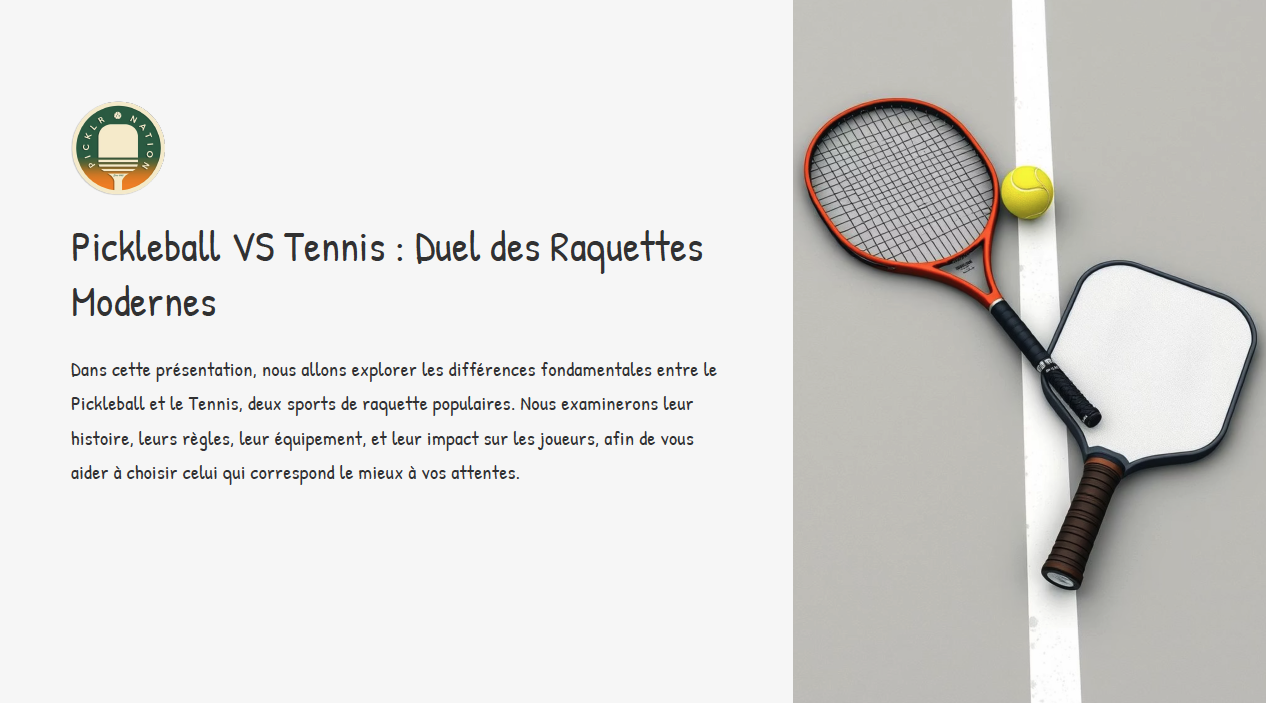 Pickleball ou Tennis : le quiz qui te range direct dans le bon camp (et oui, on sait déjà lequel)