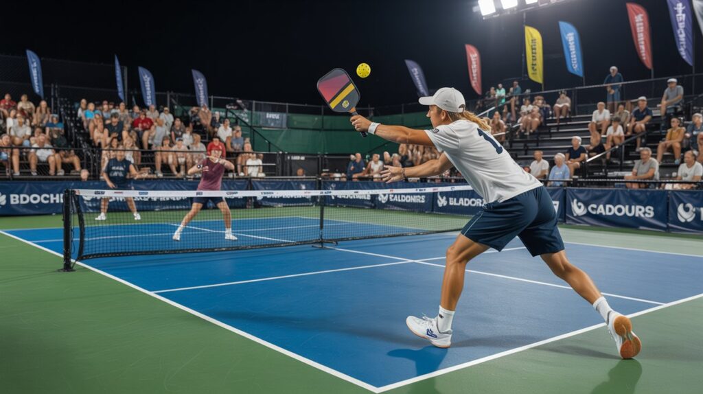 Le service en pickleball tournoi : précision absolue requise