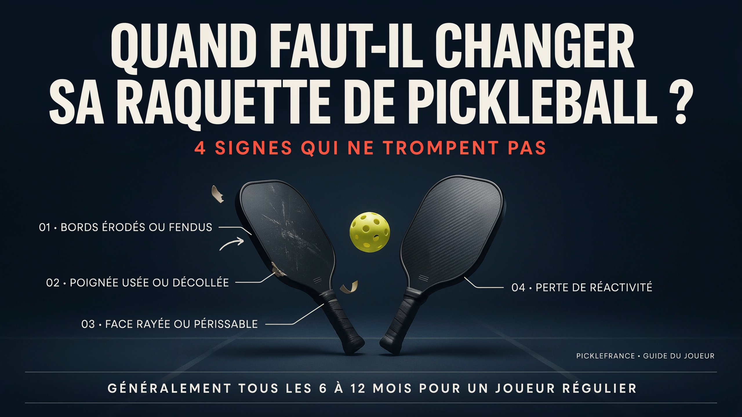 Quand faut-il changer sa raquette de pickleball ?